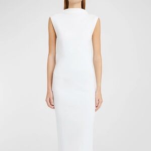 Sleek White Sleeveless Maxi Dress